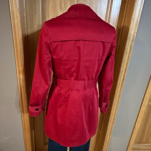 Red Belted Trenchcoat - Picture 3 of 7